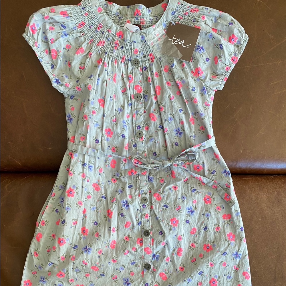 Tea Floral smocked dress